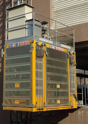 20°C To 50°C Construction Site Elevator With Schneider Inverter And Payload Capacity Ranging From 800Kg To 3200Kg For Operation