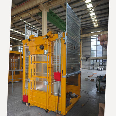 Sandblasting And Paint Construction Site Hoist Featuring Rack And Pinion Moving Type Suitable For Plants Construction