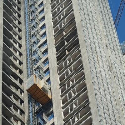 20°C To 50°C Construction Site Elevator With Schneider Inverter And Payload Capacity Ranging From 800Kg To 3200Kg For Operation