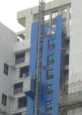 Adjustable Lifting Height Material Lift Elevator Engine Power 2*11Kw For Construction Site