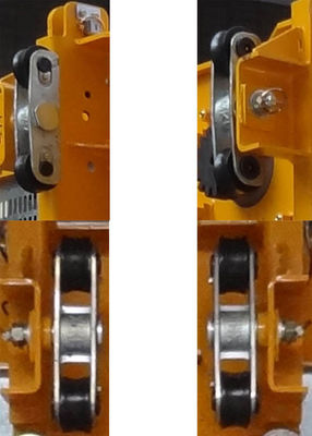 Passenger And Material Hoist Spare Parts Twin Roller Assembly For Drive Device / Cage