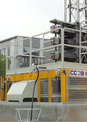 VFD Motor Rack And Pinion Elevator , Construction Site Lift Max Lifting Height 0–46 M/Min