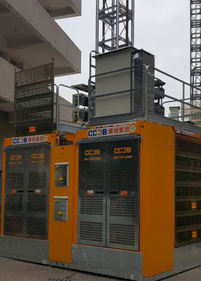 SC200/200BD Building Material Hoist , Rack Pinion Elevator Lifting Speed 0–36 M/Min