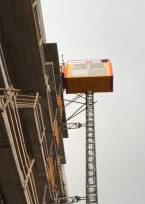 High Strength Construction Site Hoist Installation Easy With Non Eccentric Rollers