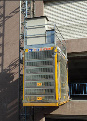 Modular Design Construction Material Hoist Rack And Pinion Type With LED Ceiling Lamp