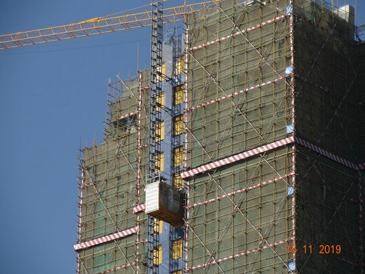 Passenger Material Safety 3 Door Cage Construction Site Hoist