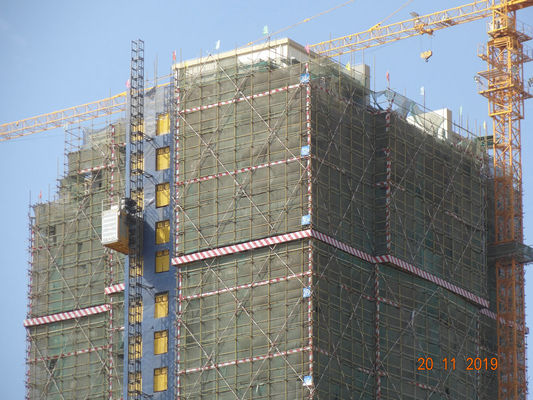 Construction Site 2000KG Cage Rack & Pinion Man Material Hoist