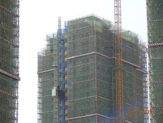 VFC Motor Control 60M / Min Rack Pinion Building Site Hoist