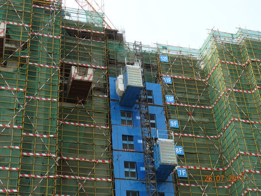 Rack Pinion Safe And Durable 2000Kg Payload Capacity Material Elevator Lifts