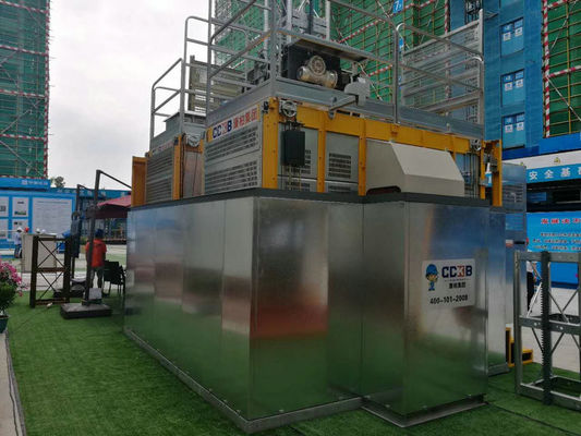Q345B Steel Lifting 46 M / Min Construction Site Elevator