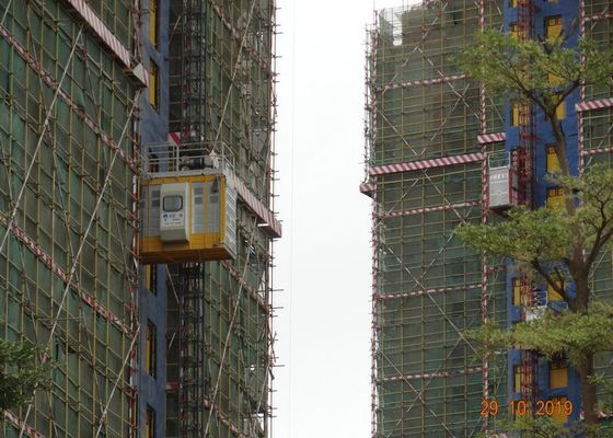Rack And Pinion Lifting 36M / Min Building Site Hoist