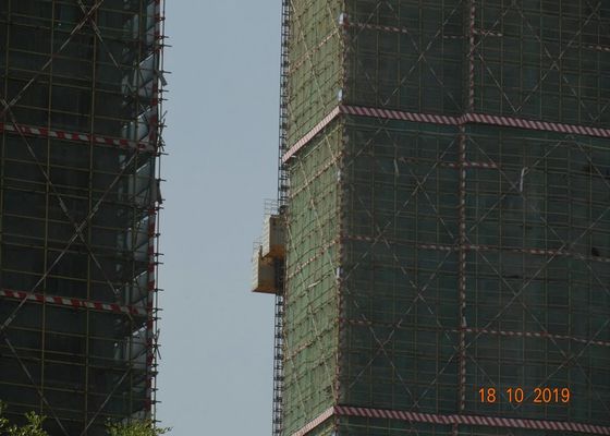 Steel Structure Double Cabin 2000 KG Building Site Hoist