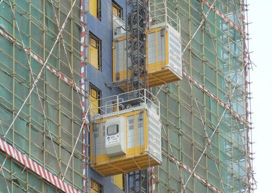 Motor Control Double Cage 36m / Min Construction Site Lift