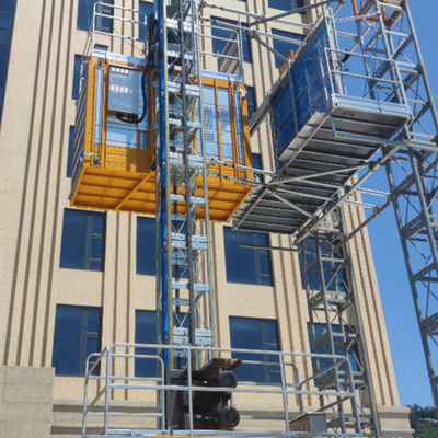 VFC Motors Construction Site Lift Featuring Double Cage Design Operating Smoothly Between 20°C To 50°C Suitable For Construction Projects