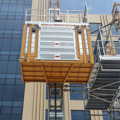 Construction Site Hoist Building Site Lift Sand Blasting Painted Galvanized Heavy Duty Steel Structure Vertical Elevator