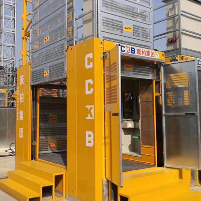 Rack And Pinion Passenger and Material Hoist Equipped with Sand Blasting and Paint Finish Ensuring Durability and Safety