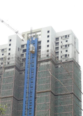 Adjustable Lifting Height Material Lift Elevator Engine Power 2*11Kw For Construction Site
