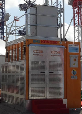 Efficient Safe Construction Site Elevator Rack Pinion Type SC200/200 TUV Certificated