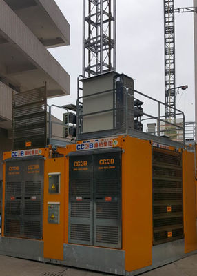 Flexible SC200BD Construction Hoist Safety , Low Energy Consumptive Passenger Material Hoist