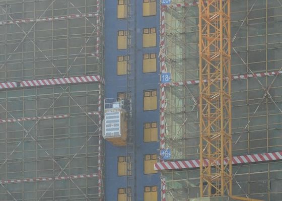 Twin Cage Transport TUV 2000KG Passenger And Material Hoist