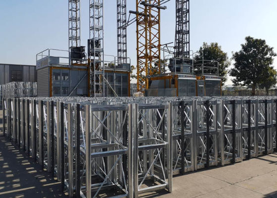 46M/Min Steel Q355B Vertical Construction Hoist With Double Cages