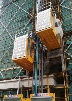 With Deceleration Device 2000kg Construction Site Hoist For Construction Usage