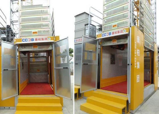 Rack Pinion Construction Lift VFD - With 'C' Door On Long Side Of Cage